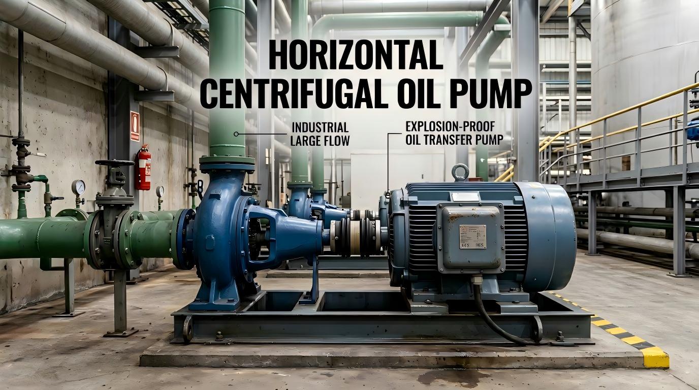 Horizontalus išcentrinis alyvos siurblys pramoninis didelio srauto sprogimui atsparus alyvos perpylimo siurblys