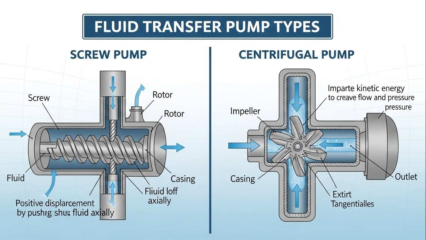 Difference Between Screw Pump and Centrifugal Pump Teach You to Choose the Right Fluid Transfer Pump Type